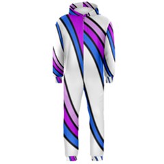 Purple Lines Hooded Jumpsuit (men)  by Valentinaart
