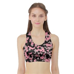 Kitty Camo Sports Bra With Border by TRENDYcouture