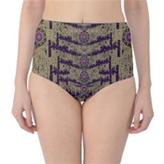 Lace Landscape Abstract Shimmering Lovely In The Dark High-waist Bikini Bottoms by pepitasart
