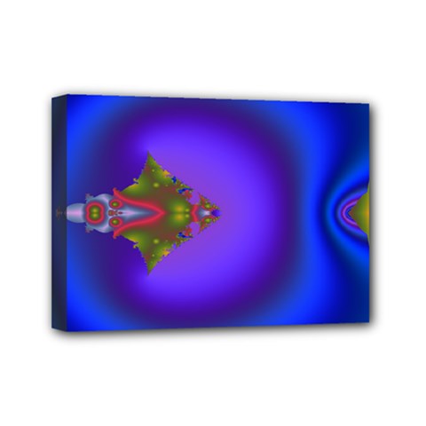 Into The Blue Fractal Mini Canvas 7  X 5  by Fractalsandkaleidoscopes