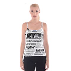 Hillary 2016 Historic Headlines Spaghetti Strap Top by blueamerica