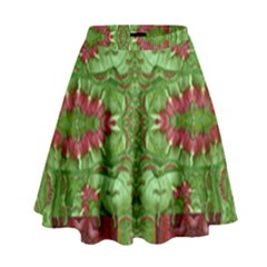 Bleeding Hearts Forest High Waist Skirt by pepitasart