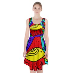 Yellow Bird Racerback Midi Dress by Valentinaart