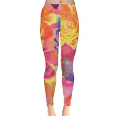 Pop Art Roses Leggings  by DanaeStudio