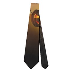 Halloween, Funny Pumpkin With Skull And Spider In The Night Neckties (two Side)  by FantasyWorld7