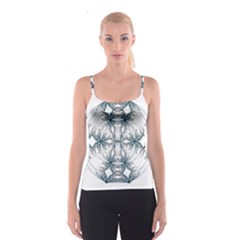 Mandala Blue And White Spaghetti Strap Top by vanessagf