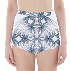 Mandala Blue And White High-waisted Bikini Bottoms by vanessagf