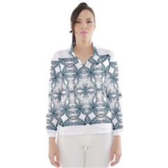 Mandala Blue And White Wind Breaker (women) by vanessagf