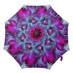 Crystal Northern Lights Palace, Abstract Ice  Hook Handle Umbrellas (small) by DianeClancy