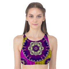 Decorative Leaf On Paper Tank Bikini Top by pepitasart