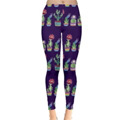Cute Cactus Blossom Leggings  by DanaeStudio