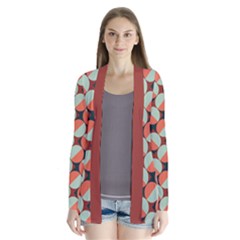Modernist Geometric Tiles Drape Collar Cardigan by DanaeStudio