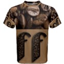 Funny Coffee Beans Brown Typography Men s Cotton Tee View1