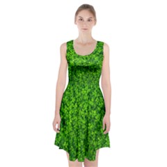 Shamrock Clovers Green Irish St  Patrick Ireland Good Luck Symbol 8000 Sv Racerback Midi Dress by yoursparklingshop