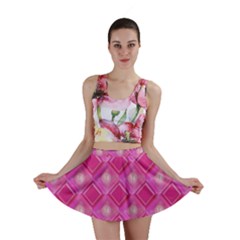 Pink Sweet Number 16 Diamonds Geometric Pattern Mini Skirt by yoursparklingshop