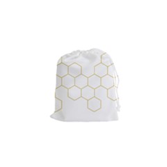 Honeycomb Pattern Graphic Design Drawstring Pouch (xs) by picsaspassion