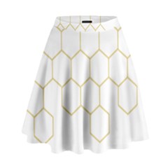 Honeycomb Pattern Graphic Design High Waist Skirt by picsaspassion