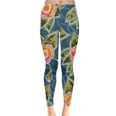 Floral Fantsy Pattern Leggings  by DanaeStudio