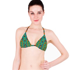 Pumkins Dancing In The Season Pop Art Bikini Top by pepitasart