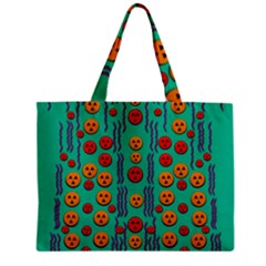 Pumkins Dancing In The Season Pop Art Zipper Mini Tote Bag by pepitasart