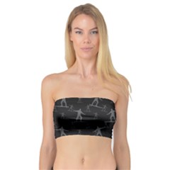 Surfing Motif Pattern Bandeau Top by dflcprintsclothing