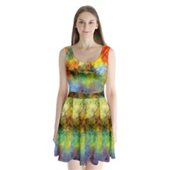Lagoon Split Back Mini Dress  by digitaldivadesigns