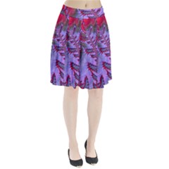 Freaky Friday Red  Lilac Pleated Skirt by Fractalworld