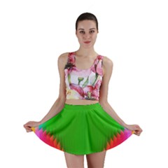 Colorful Abstract Butterfly With Flower  Mini Skirt by designworld65