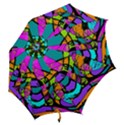 Abstract Sketch Art Squiggly Loops Multicolored Hook Handle Umbrellas (Small) View2