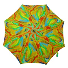 Happy Multicolor Painting Hook Handle Umbrellas (medium) by designworld65