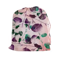 Spiral Eucalyptus Leaves Drawstring Pouches (xxl) by DanaeStudio