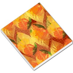 Fall Colors Leaves Pattern Small Memo Pads by DanaeStudio