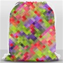 Colorful Mosaic Drawstring Bag (Large) View1