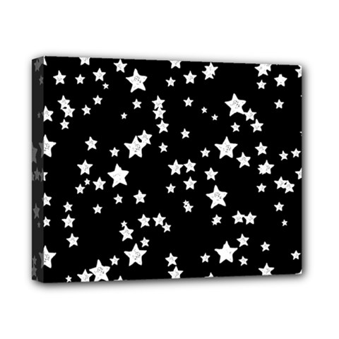 Black And White Starry Pattern Canvas 10  X 8  by DanaeStudio