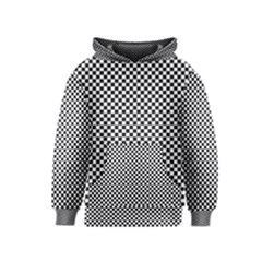 Sports Racing Chess Squares Black White Kids  Pullover Hoodie by EDDArt