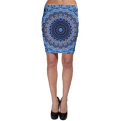 Feel Blue Mandala Bodycon Skirt by designworld65