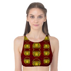Skull Hands In A Flower Scenery Tank Bikini Top by pepitasart