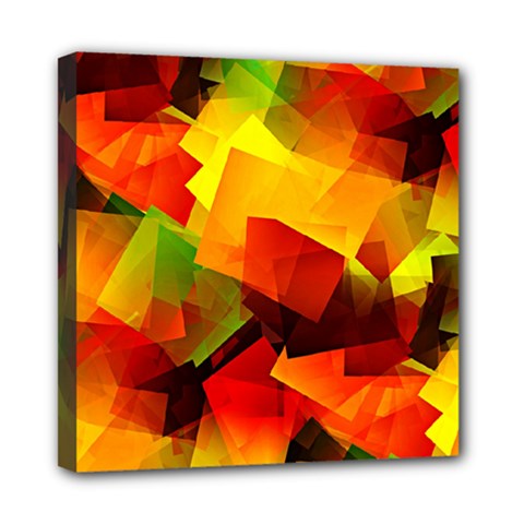 Indian Summer Cubes Mini Canvas 8  X 8  by designworld65