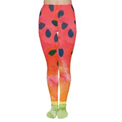 Abstract Watermelon Women s Tights by DanaeStudio