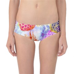 Colorful Pineapples Over A Blue Background Classic Bikini Bottoms by DanaeStudio
