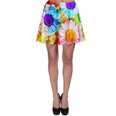 Colorful Daisy Garden Skater Skirt by DanaeStudio