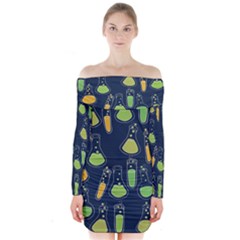 Science Geek Long Sleeve Off Shoulder Dress by BubbSnugg