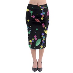 Space Garden Midi Pencil Skirt by Valentinaart