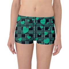 Green Love Boyleg Bikini Bottoms by Valentinaart