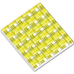 Yellow Plaid Pattern Small Memo Pads by Valentinaart