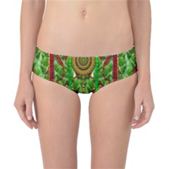 The Golden Moon Over The Holiday Forest Classic Bikini Bottoms by pepitasart