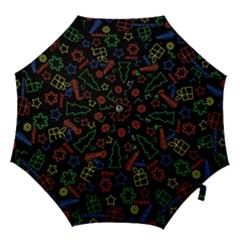Playful Xmas Pattern Hook Handle Umbrellas (medium) by Valentinaart