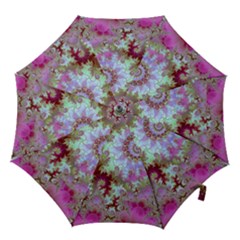 Raspberry Lime Delighraspberry Lime Delight, Abstract Ferris Wheel Hook Handle Umbrellas (small) by DianeClancy