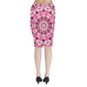 Twirling Pink, Abstract Candy Lace Jewels Mandala  Midi Wrap Pencil Skirt View2
