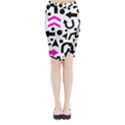 Magenta right direction Midi Wrap Pencil Skirt View1